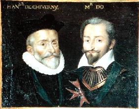 Portrait of Philippe Hurault (1528-99) Count of Cheverny and Francois (1535-94) Marquis of O