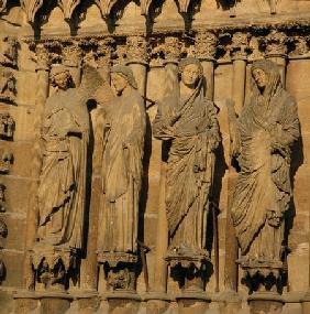 The Visitation, four jamb figures from the West Facade of the Cathedral