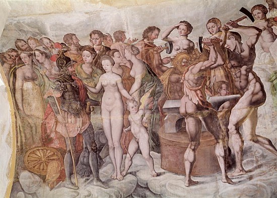 Tour de la Ligue. Members of the Medici Court as the Gods of Olympus  (detail) de French School