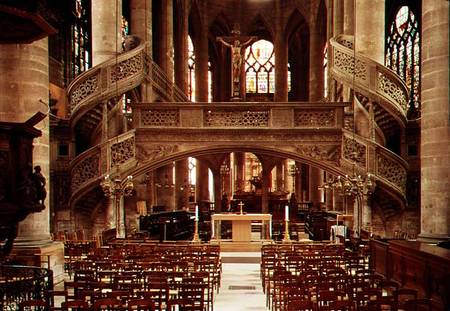 View of the rood-screen de French School