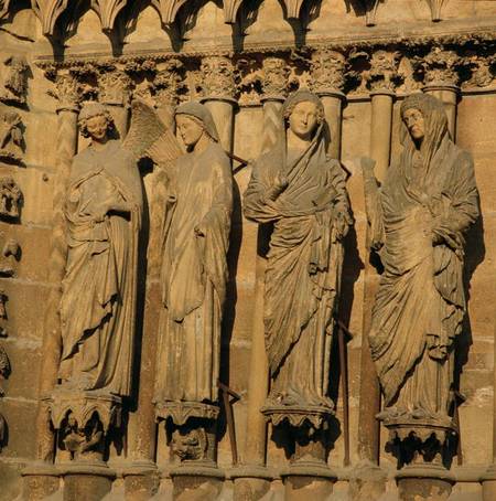 The Visitation, four jamb figures from the West Facade of the Cathedral de French School