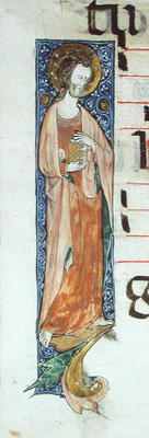 An Apostle Holding a Book, c.1320 (vellum) de French School, (14th century)