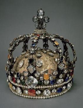 The Crown of Louis XV, 1722 (gilded silver, replacement stones & pearls)