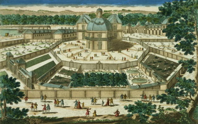 View and Perspective of the Salon de la Menagerie at Versailles, engraved by Antoine Aveline (1691-1 de French School, (18th century)