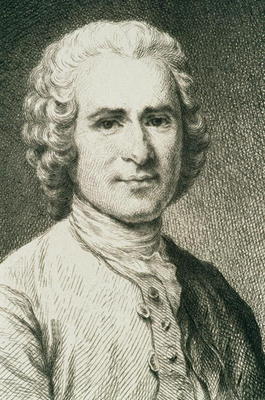Portrait of Jean Jacques Rousseau (1712-78) French philosopher (engraving) de French School, (19th century)