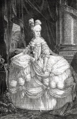Portrait of Marie Antoinette (1755-93) (engraving) de French School, (19th century)