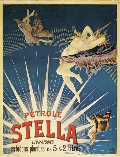 Poster advertising 'Stella' petrol de French School, (19th century)