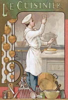 The Cook, c.1899 (colour litho) de French School, (19th century)
