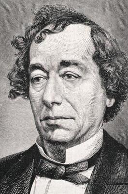 Portrait of Benjamin Disraeli, 1st Earl of Beaconsfield (1804-81) (engraving)