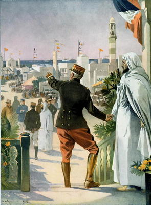 General view of the Franco-Moroccan Exhibition in Casablanca, from 'Le Monde Illustre', 22nd April 1 de French School, (20th century)