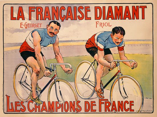 Poster advertising 'La Francaise Diamant' de French School, (20th century)