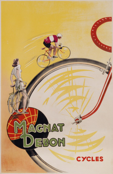Poster advertising 'Magnat Debon' cycles de French School, (20th century)