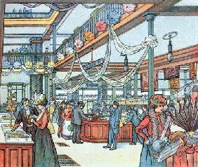 The Department Store, illustration from 'Cours Schweiter', c.1900 (colour litho)