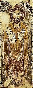 Portrait of an apostle. de Fresko (romanisch)
