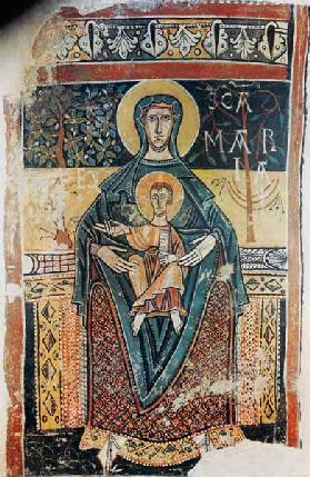 The Madonna of p. Clemente de Takull fresco out of