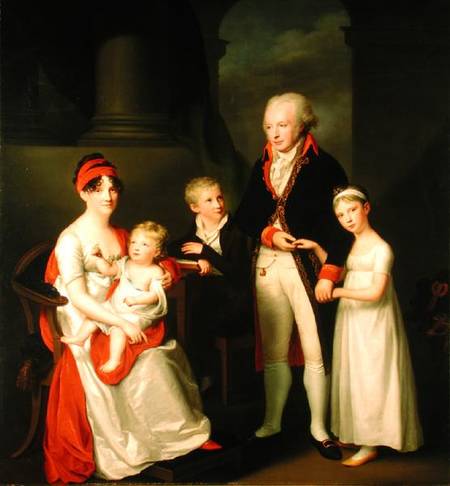 Marc Andre Souchay (1759-1814) and His Family de Friedrich Carl Groger