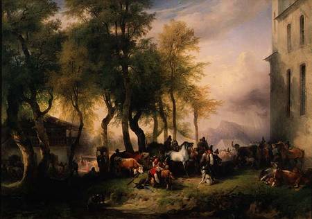 Cattlemarket on Maria Plain de Friedrich Gauermann