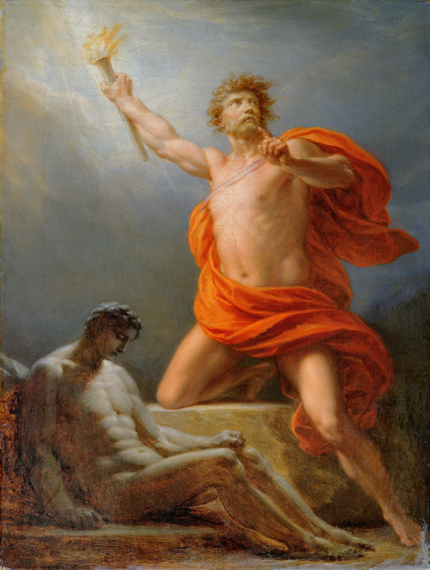 Prometheus Bringing Fire to Mankind de Friedrich Heinrich Füger