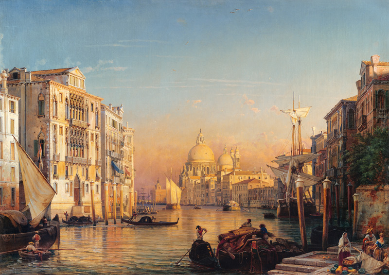 Canal Grande de Venecia de Friedrich Nerly (Nehrlich)