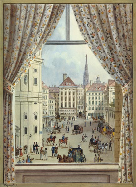 View of the Freyung, Vienna de Friedrich Wigand
