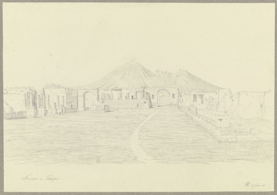 The forum in Pompeii de Friedrich Wilhelm Ludwig