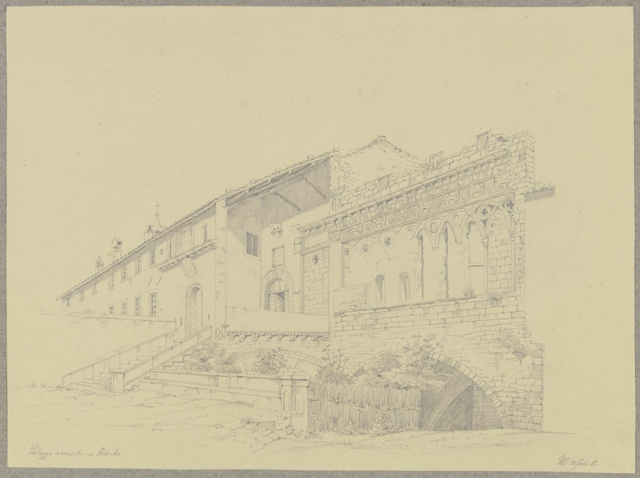 Der Palazzo vescovile in Viterbo de Friedrich Wilhelm Ludwig