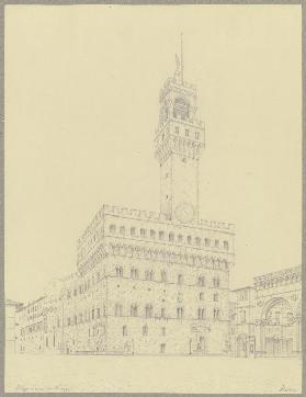 Die Piazza della Signoria mit dem Palazzo Vecchio in Florenz
