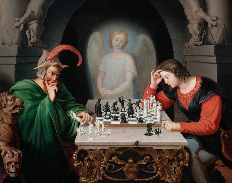 Die Schachspieler. de Friedrich August Moritz Retzsch