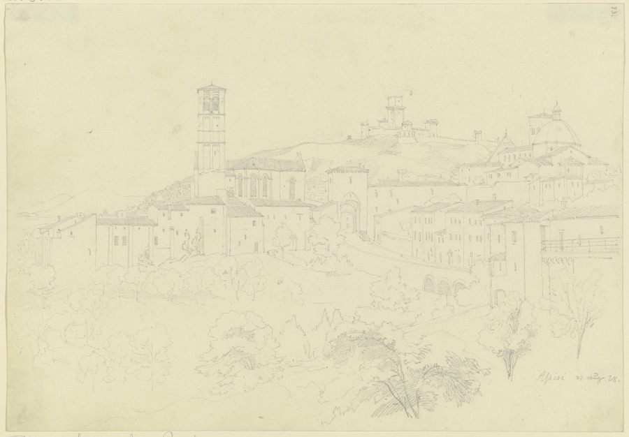 View of Assisi de Friedrich Maximilian Hessemer