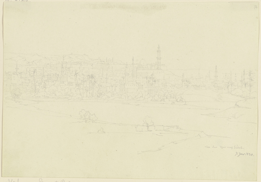 View of Būlāq de Friedrich Maximilian Hessemer