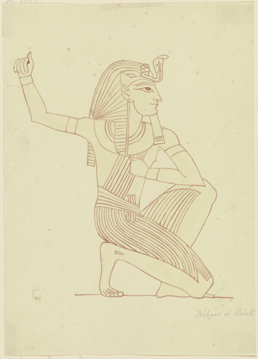 Darstellung eines Pharaos im Tal der Könige de Friedrich Maximilian Hessemer