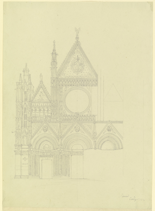 Die Fassade des Domes S. Maria Assunta in Siena de Friedrich Maximilian Hessemer