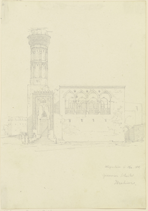 Die Moschee Giammar Scheik in Alexandria de Friedrich Maximilian Hessemer