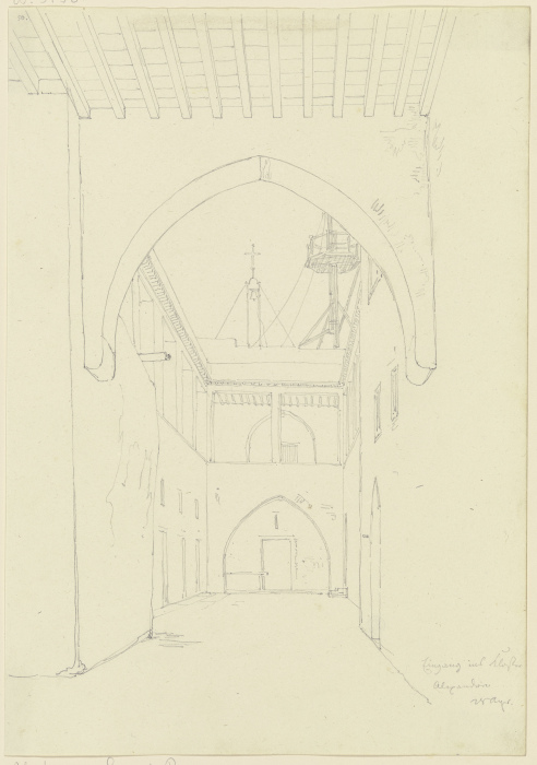 Eingang zu einem Kloster in Alexandria de Friedrich Maximilian Hessemer