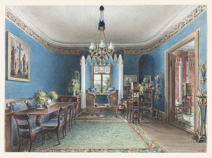The Blue Room, Schloss Fischbach de Friedrich Wilhelm Klose