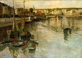 At the port of Dieppe de Frits Thaulow