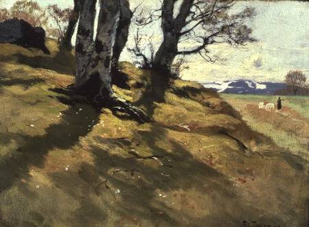 Landscape at Stord, Norway de Frits Thaulow