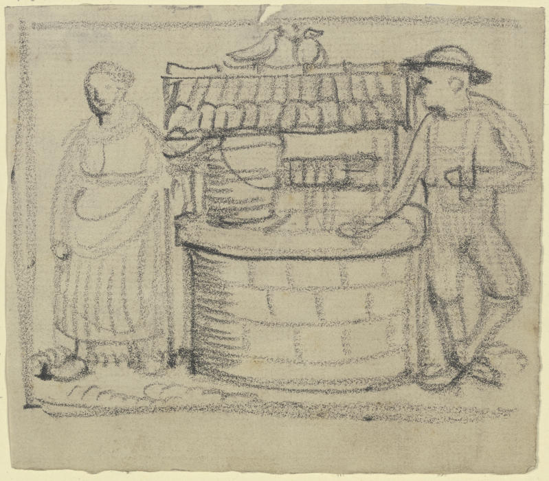 Knecht und Magd am Brunnen de Fritz Boehle