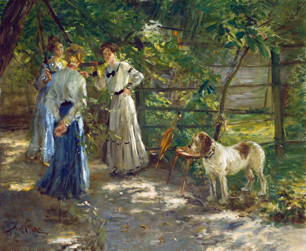 The daughters in the garden de Fritz von Uhde