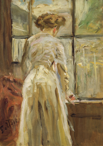 Fritz von Uhde, Woman at the Window de Fritz von Uhde