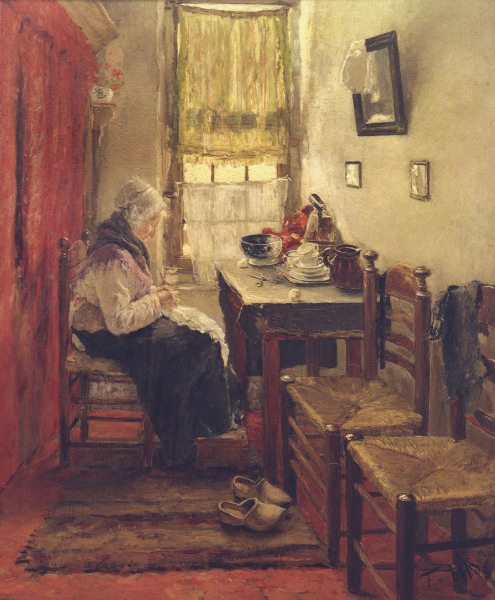 F.v.Uhde / Old People s Home / 1882 de Fritz von Uhde