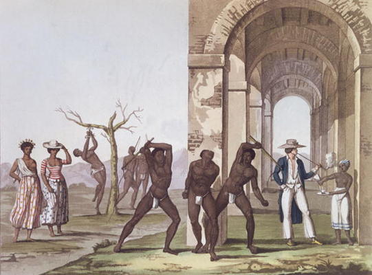 Plantation in Surinam, illustration from 'Le Costume Ancien et Moderne' by Jules Ferrario, c.1820 (c de G. Bramati