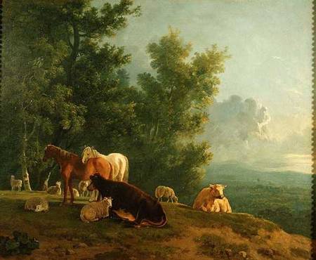 Horses and Cows in a Landscape de G. Gilpin