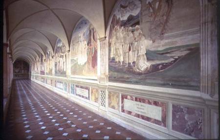Corridor showing the Life of St. Benedict (fresco) de G. Signorelli