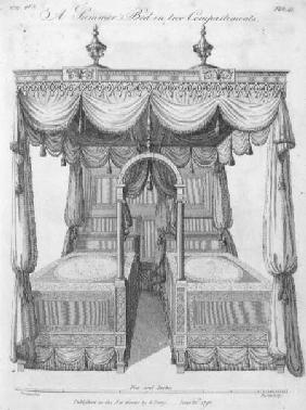 Summer bed in two compartments: plate 41, from 'The Cabinet Maker and Upholsterer's Drawing Book', b