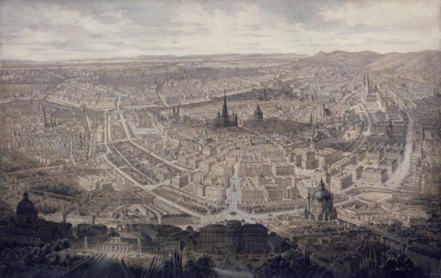 View of Vienna, c.1860 (w/c on paper) de G. Veitto