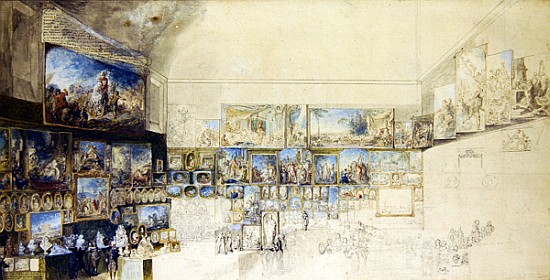 The Salon of 1765 de Gabriel de Saint-Aubin