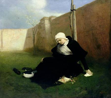 The Nun in the Cloister Garden de Gabriel Max