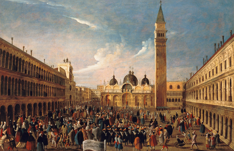 The Last Day of the Carnival, St. Mark's Square, Venice de Gabriele Bella