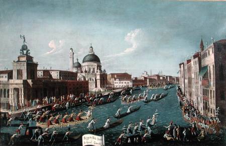 The Women's Regatta on the Grand Canal, Venice de Gabriele Bella